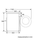 Siemens iQ700 WN54C2ATGB Freestanding Washer Dryer, 10.5kg/6kg Load, 1400rpm Spin, Silver