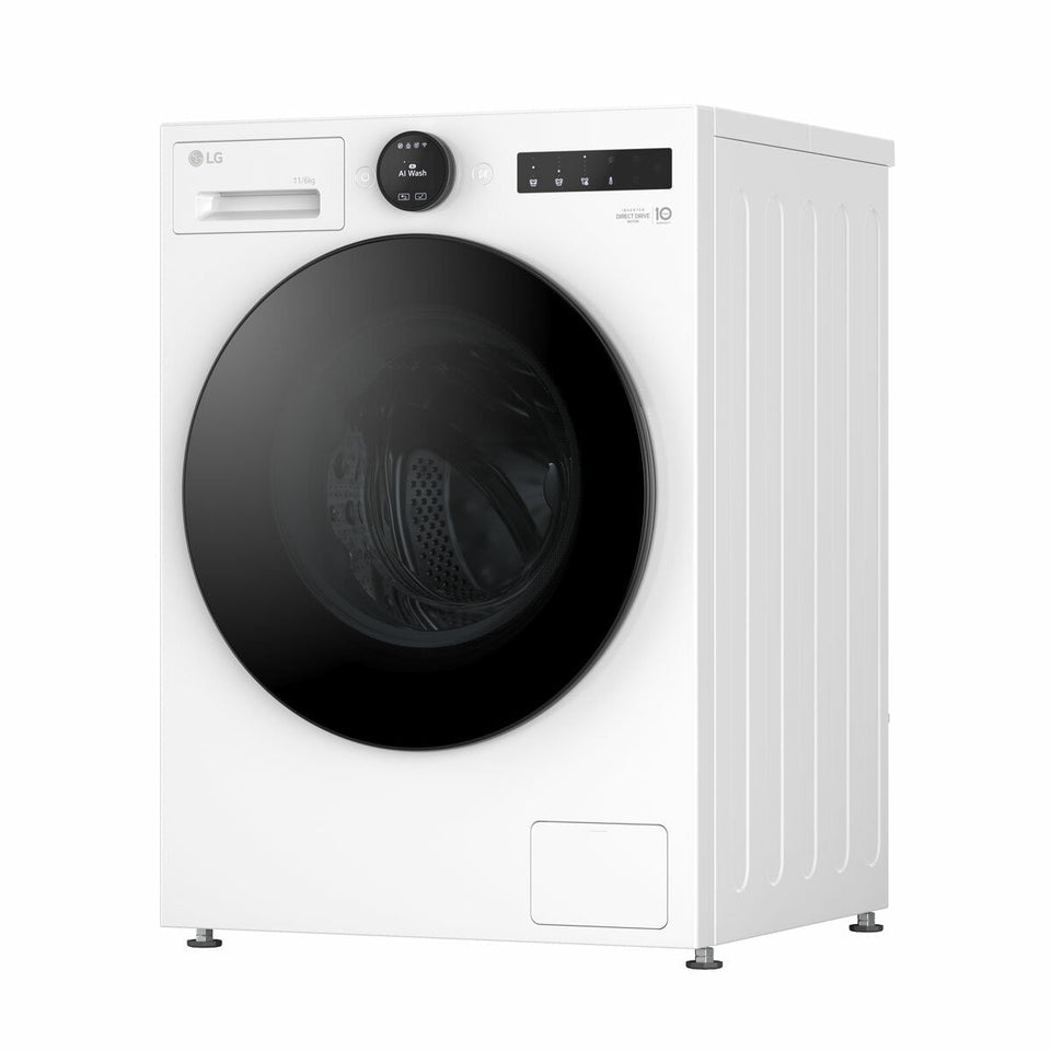 LG W4X7016TWB, 11kg/6kg Washer Dryer, E Rated in White
