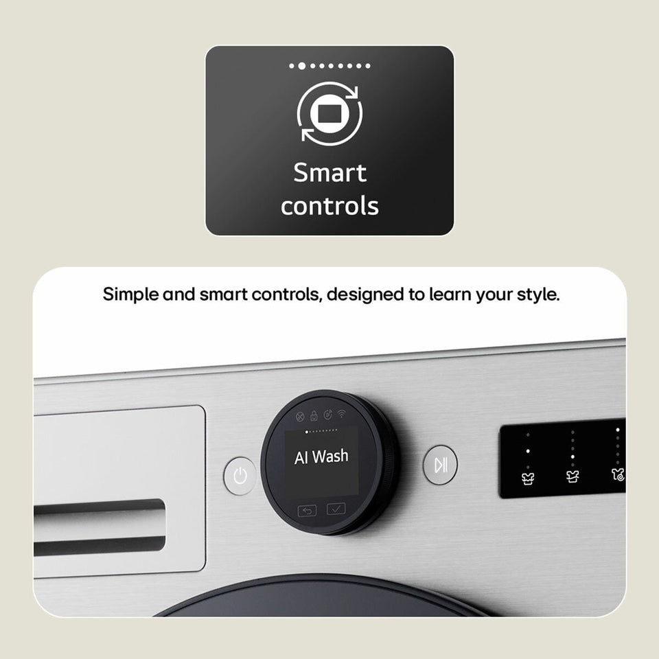 LG W4X7016TWB, 11kg/6kg Washer Dryer, E Rated in White