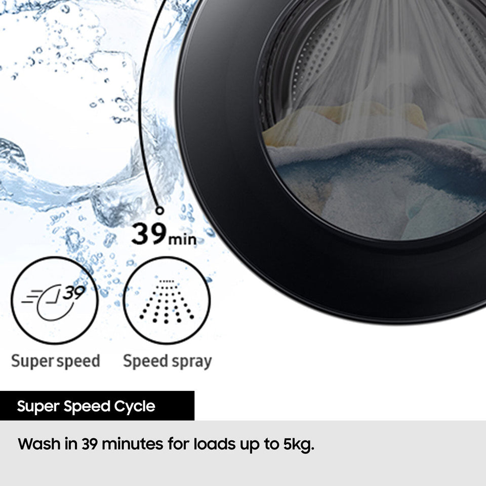 Samsung Series 5 WD90DG5B15BEEU 9/6kg Washer Dryer, D Rated in White