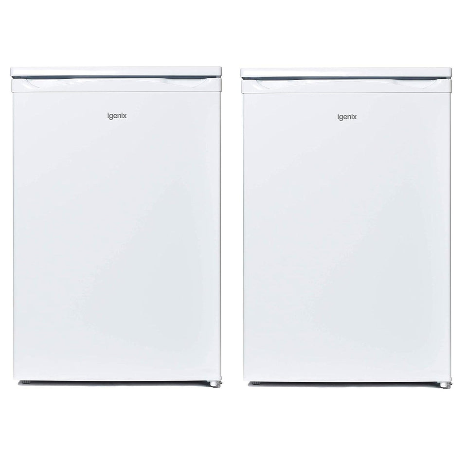 Freestanding Under Counter Fridge Freezer Set 136L 91L 55cm Inox