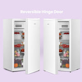 Under Counter Fridge 93L Cooler Box Interior Light Reversible Door White