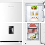Freestanding Fridge Freezer 256L Frost Free Water Dispenser White