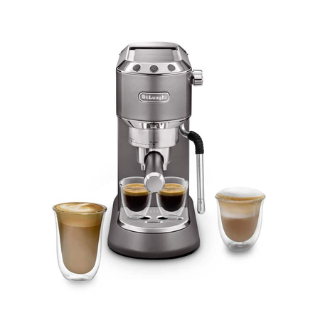 Delonghi EC885.GY Dedica Arte Manual Espresso Coffee maker with Milk Frother - Grey