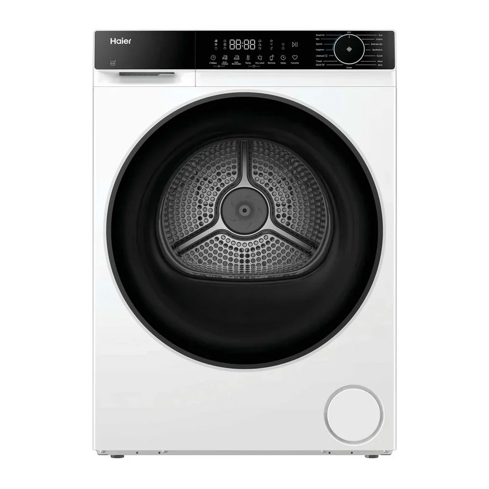 Haier HD80-D357U1 8kg Freestanding Heat Pump Tumble Dryer White - D Rated