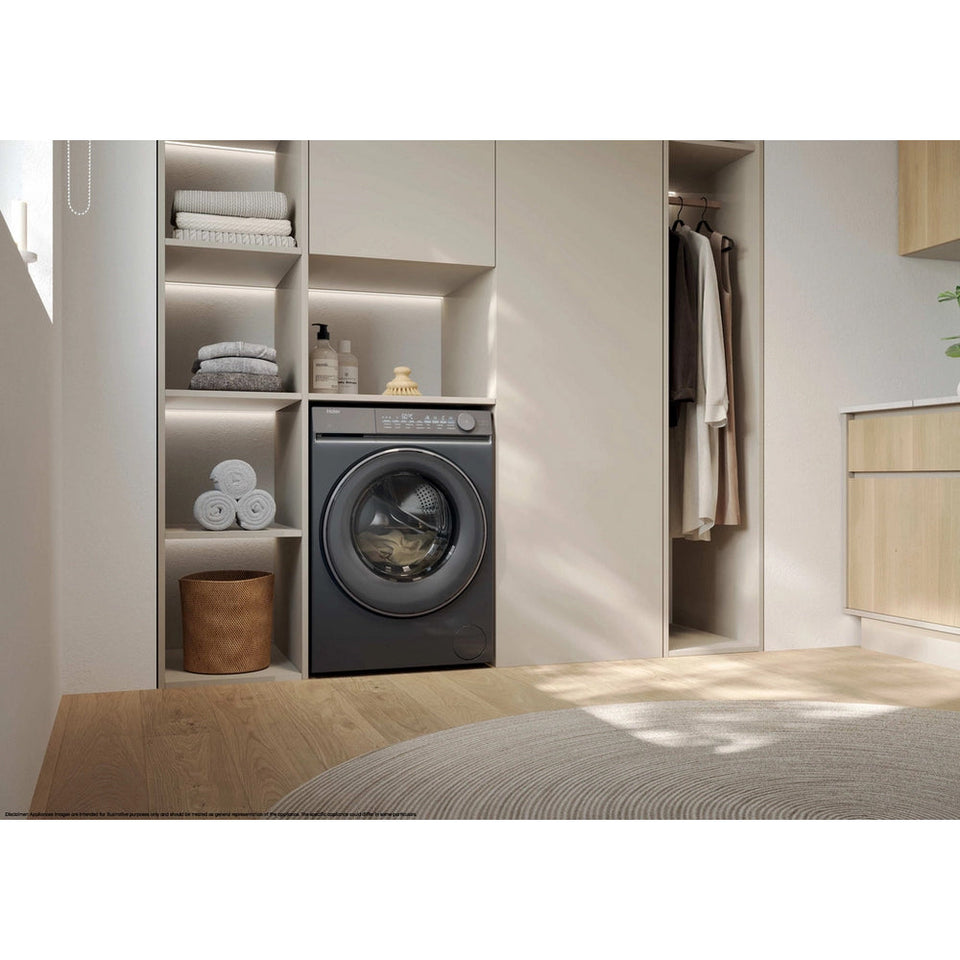Haier X7 HW100-B14367GUUK 10kg 1400 Spin WiFi Connected Washing Machine Graphite - A Rated