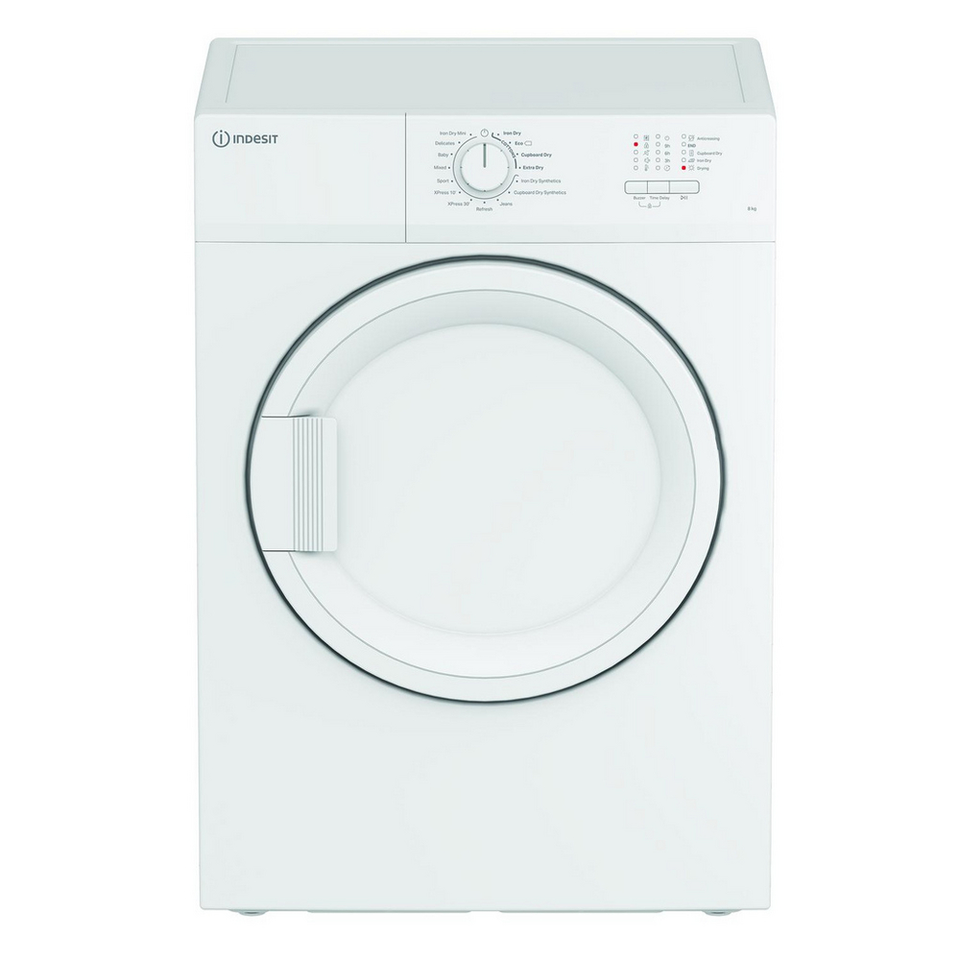 Indesit CYDA81WWGLUK Freestanding 8kg Vented Timer Dry White