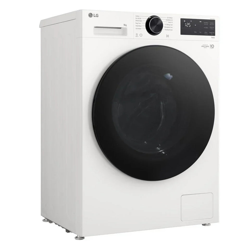 LG F2X50S9TWB VX50 Series 9kg 1200 Spin WiFi Enabled Front Load Washing Machine White - A Rated