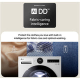 LG F4X7009TBB 9kg 1400 Spin AI Direct Drive Freestanding Washing Machine Black