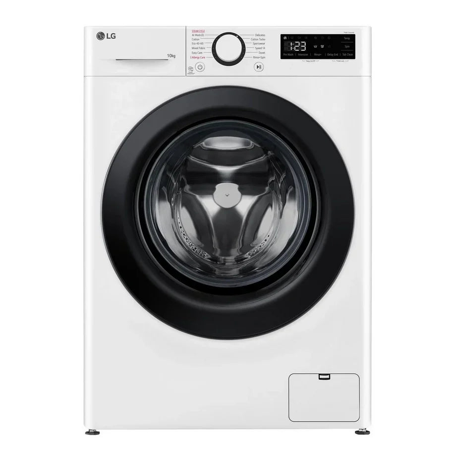 LG F4Y510WBLN1 Washing Machine Front Load 10 kg 1400 Spin White - Clearance