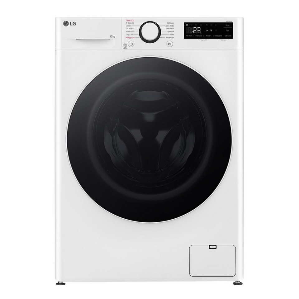 LG F4Y513WWLN1 13kg 1400 Spin AI Direct Drive Freestanding Washing Machine White