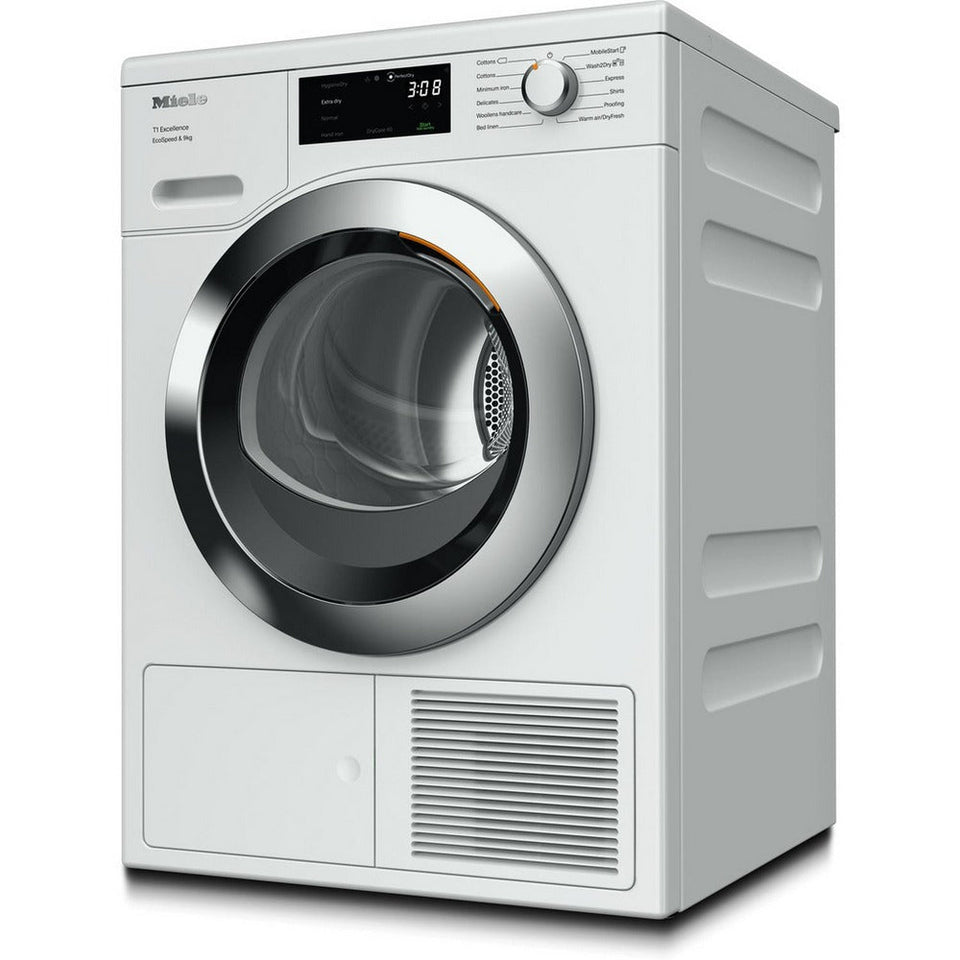 Miele TEH785 WP 9kg EcoSpeed Heat Pump Tumble Dryer White