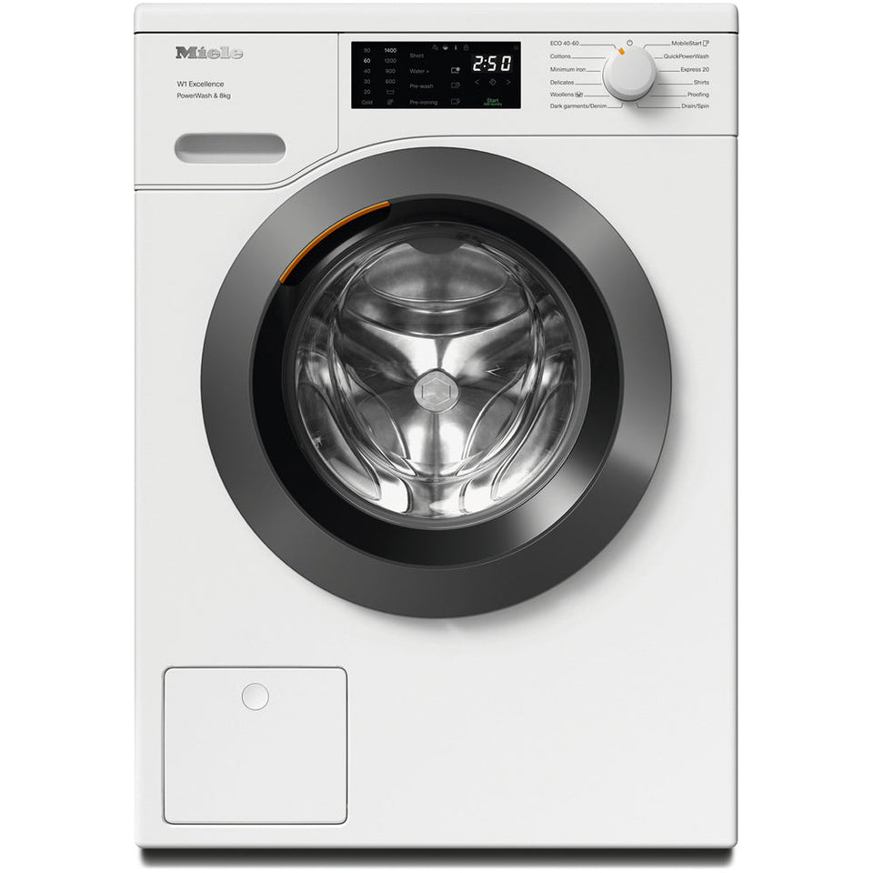 Miele WEB365 WCS PowerWash 8kg 1400 Spin Freestanding Washing Machine Lotus White