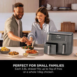 Ninja 6 in 1 Dual Zone Air Fryer 7.6L DZ300UK - Gun Metal Grey