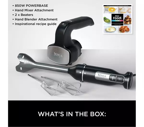 Ninja CI090UK Foodi 2-in-1 Hand Blender & Mixer Black