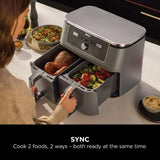 Ninja MAX 6 in 1 Dual Zone Air Fryer DZ400UK 9.5L - Gunmetal Grey