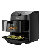 Midea MAF112B0BPKW - Black 11L Two-zone Air Fryer - 1900W - B energy