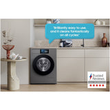 Samsung Series 9 WF90F09C4SU1 Bespoke AI Home 9kg 1400 Spin Smart Washing Machine Dark Steel