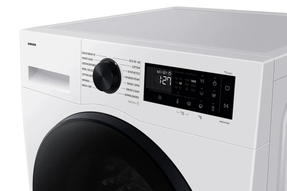 Samsung WD90DG5B15BEEU Series 5 AI Energy 9+6kg 1400 Spin Smart Washer Dryer White