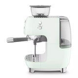 Smeg EGF03PGUK Retro Espresso Coffee Machine with Grinder in Pastel Green